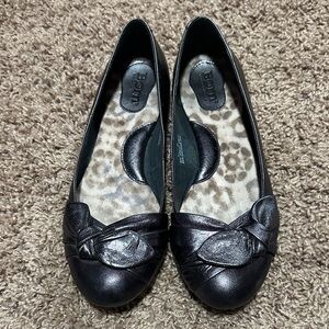 Pewter Leather  Women's Flats